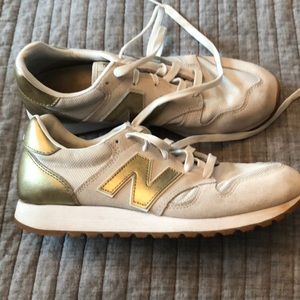 J Crew Gold and Cream New Balances
